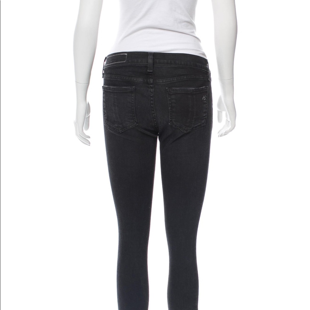 Rag & Bone Moto 3 zipper black jeans w zipper leg - Picture 8 of 8